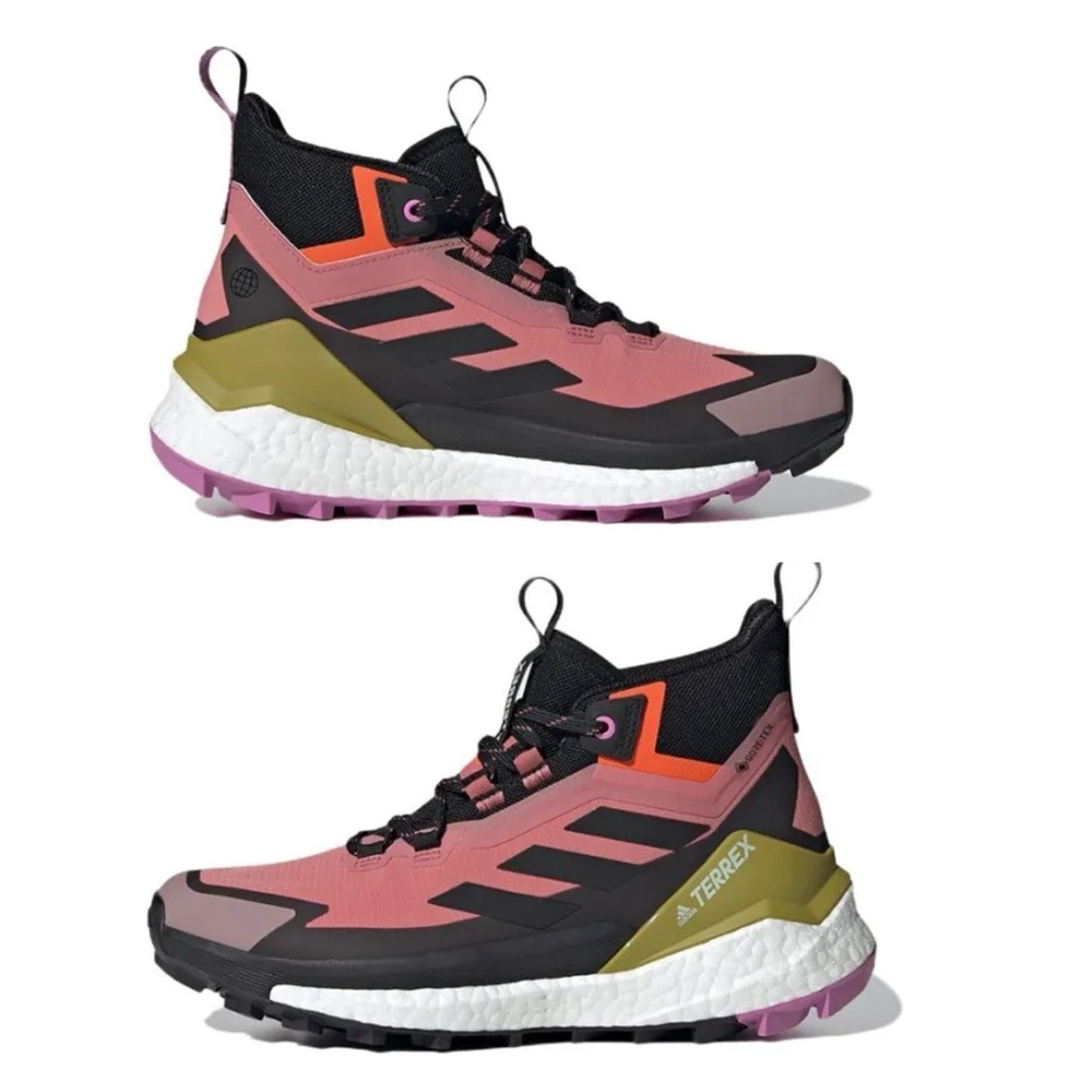 adidas Terrex Free Hiker Hiking Shoes Women's High-top Red/Black outdoor summer